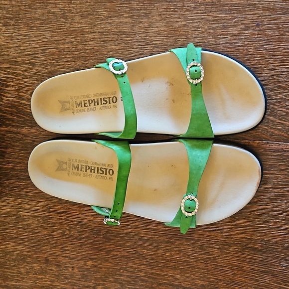 Mephisto Idelya Sandals, Lime Green, Size 41 - Picture 2 of 8